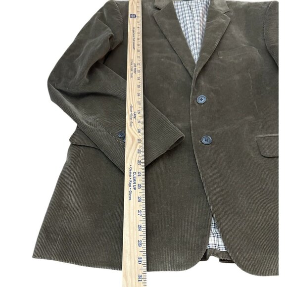 Saddlebred Corduroy Blazer Brown Size 44R Two Button Notch Lapel Sport Coat - Picture 4 of 5